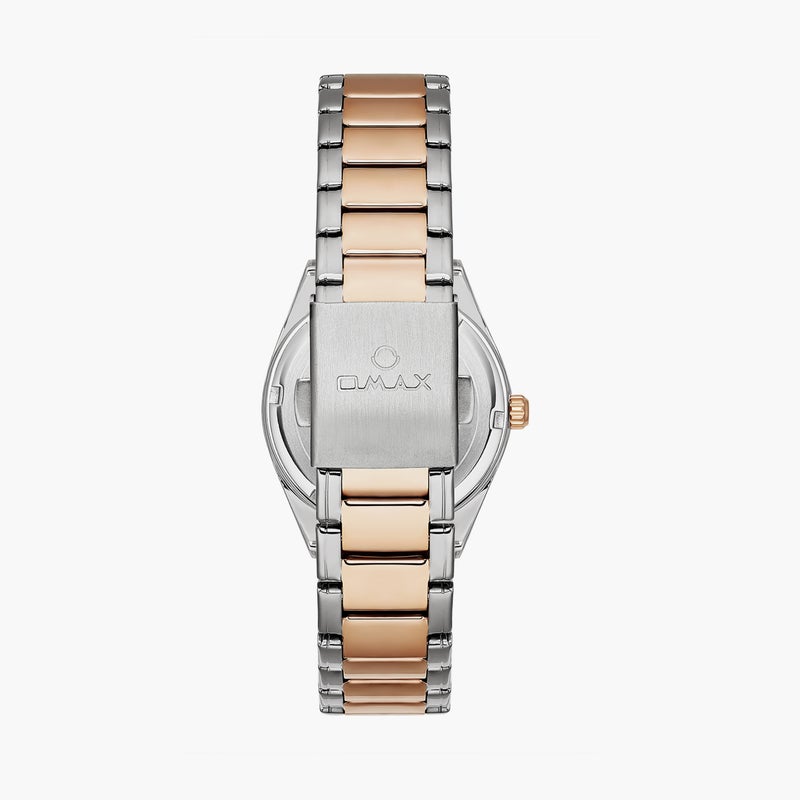 Omax Women's Gold and Aqua Analog Watch - Image 3